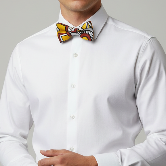 Village Art Bow Tie brown tones polkadotcoco