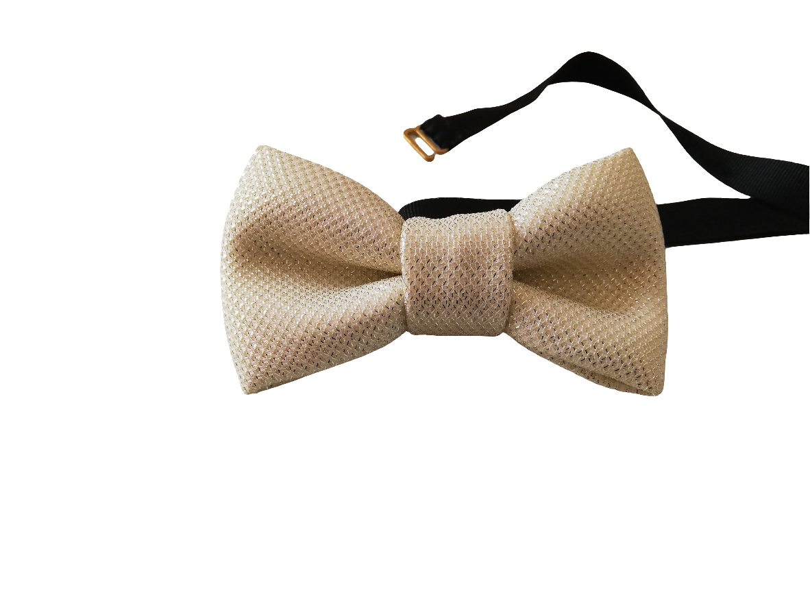 Ivory White Brocade Bow Tie