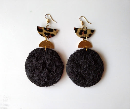Noir maximalist cotton confetti Earrings