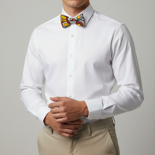 Village Art Bow Tie brown tones polkadotcoco
