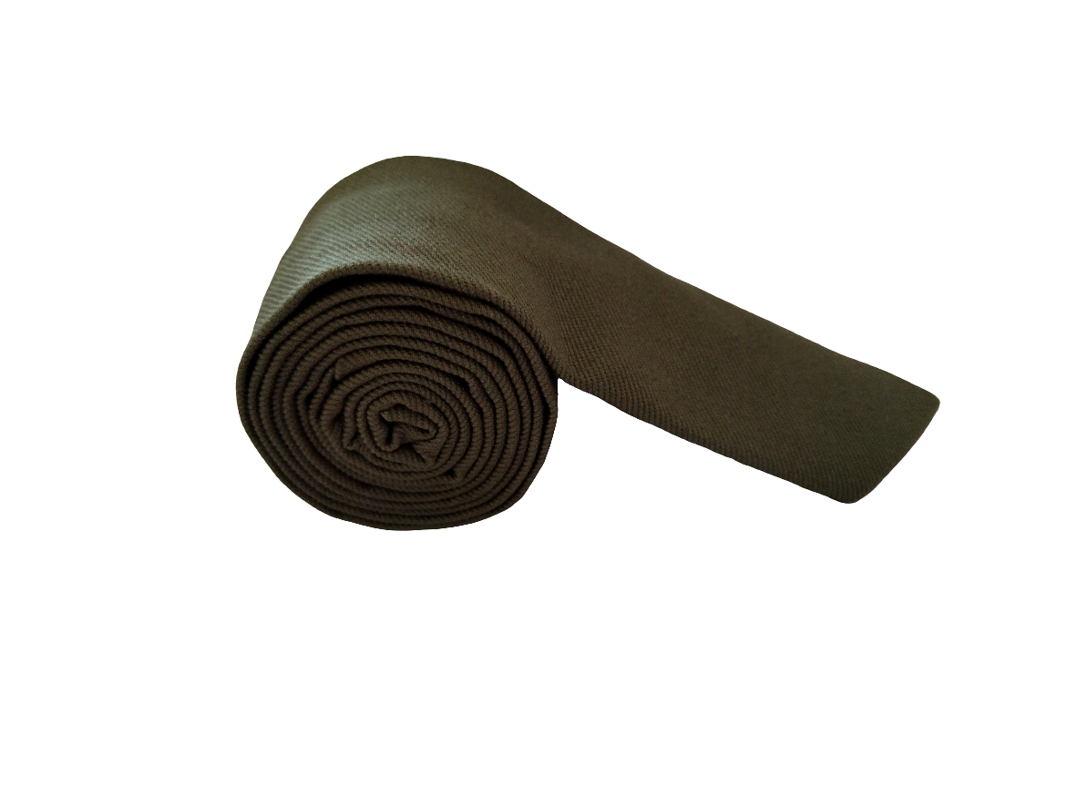 Olive green Soft denim tie