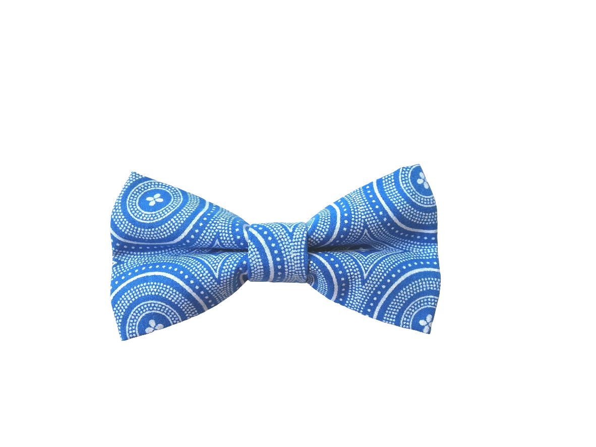 Blue Kaleidoscope Shweshwe Bow Tie