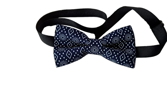 Navy Shweshwe Bow Tie