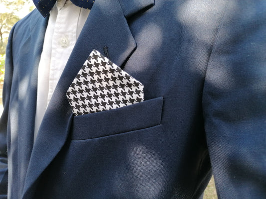 Houndstooth Pattern Pocket Square