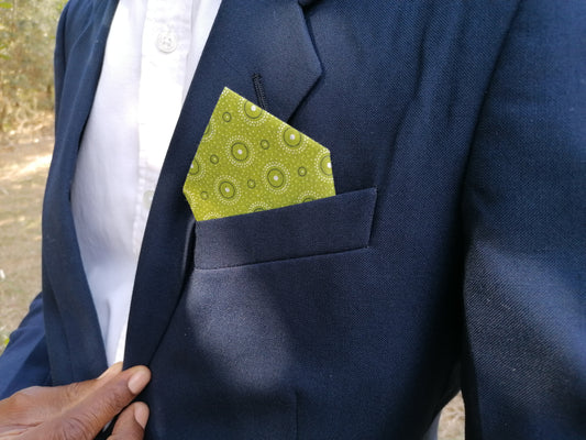 Shweshwe Bubbles Pocket Square