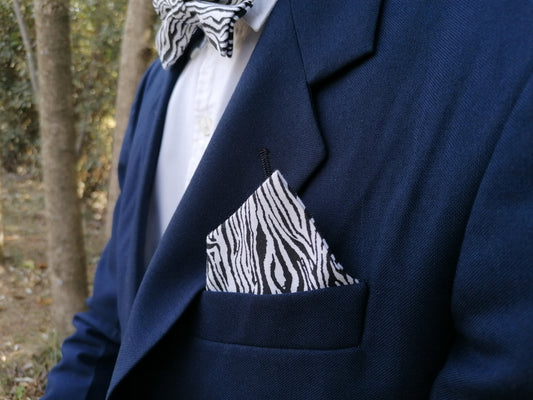 Zebra Print Pocket Square