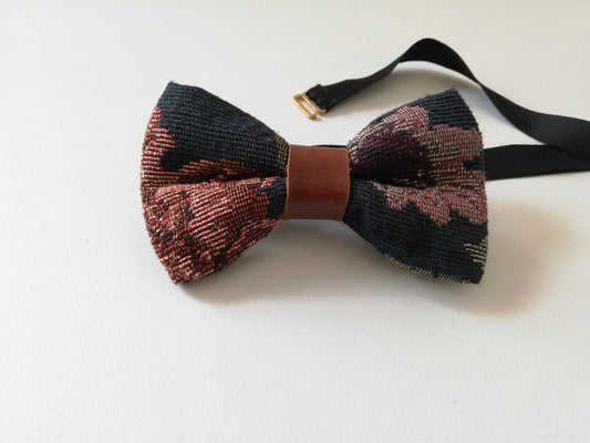Vintage Leather Touch Bow Tie
